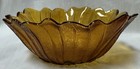 Vintage Indiana Glass Lily Pons Amber Sunflower Carnival 7    Glass Serving Bowl