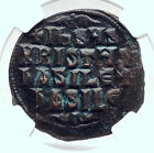 Jesus Christ Class A3 Anonymous Ancient 1020ad Byzantine Follis Coin Ngc I80780