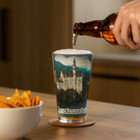 Premium Pint Beer Glass 16oz Neuschwanstein Disney Castle Bavaria Oktoberfest