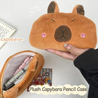 1 Pc Cute Capybara Plush Pencil Case     Large Capacity Pen   Cosmetic Pouch
