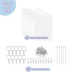 Warckon 137 Pieces Shrink Plastic Sheet Kit Translucent  Silver  White 