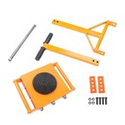 Heavy Duty 15t Machinery Skate Dolly Mover Roller Cargo Trolley 360   With Handle