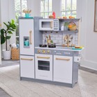 New Kidkraft Wooden Play Kitchen Gray Kids Pretend Cooking Set 36 Accessories