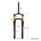  26 Inch Snow Bike Fat Fork Air Fork Straight Pipe Front Forks Bicycle Parts 