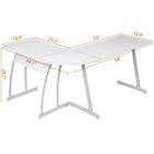 L-shape Corner Computer Desk Home Office Pc Laptop Table Gaming Workstation