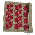 Victorian Beaded And Embroidered Fragment Coral Pattern 1850 1910 Square