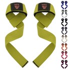 Weight Lifting Straps Wrist Support Padded Neoprene Gym Cross Training Green