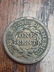 1848 Braided Hair Cent   Us Mint Large 1c   Coronet Copper   Vf            Free Ship