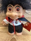 Vintage Russ Troll Doll Count Dracula Vampire Cape Necklace Halloween 8 h