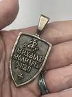 Archangel Saint St Michael Medal Shield Pendant Necklace Stainless Steel