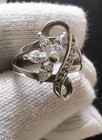Vintage 925 Sterling Silver Ring With Cubic Zirconia Size 9 3 86g