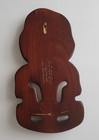 Vtg Wall Hanging Maori Carved Wood Tiki Statue Rotorua New Zealand Art