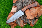 Custom Handmade Forged Damascus Steel Fix Blade Survival Hunting Knife 2887