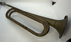 Antique Military Brass Bugle - Stamped Us Regulation Usa Vintage Free Shipping