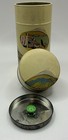 Vintage Asian Japanese Tea Canister Caddy Metal Tin 2 Lids 3 Pieces