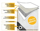 12 Mil Heavy Duty White Canopy Poly Tarp Tent Carport Cover Uv Weather Tricoated