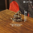 Vintage Brass Lucky Horse Statue Ingot Coin Cloud Wealth Desk Figurine