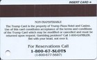 Trump Plaza Casino - Atlantic City  Nj - 13b Issue Slot Card  blank 
