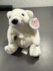 6  Coca Cola White Plush Teddy Polar Bear Holding Bottle Of Coke Silver Tag