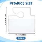 5 Pcs Horizontal Clear Parking Permit Holder Pass Rearview    