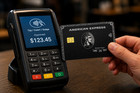 Small Chip Credit Card Skin Amex Black Vinyl Decal Sticker