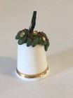 Butterfly Flowers Thimble Vintage Souvenir Collectible