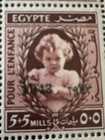 Egypt Stamp-princess Fryal King Farouk Sister Block With Overprinted Mnh