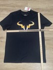 Nike Court Rafa Nadal Bull Logo Mens Sz L Tennis Dri-fit Shirt Black Hj0528-010