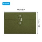 4 5x6 7  Card Envelopes With String Tie Closure  Green 15pcs