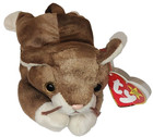 Ct  Ty Beanie Baby - Pounce The Cat  8 Inch  Mwct Plush Stuffed Animal Toy