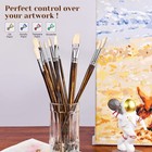 Fuumuui Professional Oil Paint Brush Set  11pcs Superior Hog Bristl    Fast Ship
