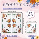 Crtiin 20 Pack Decoupage Napkins Floral Napkins Flower Cocktail Paper Decorative