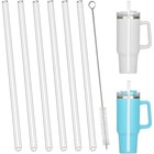 Replacement Straws Stanley Tumbler 12 Inch Reusable Straws W  Cleaning Brush New