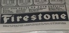 Rare 1935 Firestone Tire Papper Add  Listen To N  B  C  - Weaf Network On Radio 
