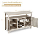 Buffet Server Sideboard Wine Cabinet Console Table W adjustable Shelf Home Grey