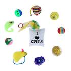 10pc Cat Toys Kitten Lot Bulk Mice Balls Catnip Linen Kitty Kitten Play Toys Set