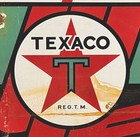 Large Vintage Texaco Sky Chief Gasoline Porcelain Metal Sign