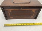 Fine Inlaid Walnut Victorian Sewing Box Document Box Folk Art 