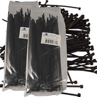 200 Pcs Black 8  Inch Network Cable Cord Wire Tie Strap 40 Lb Zip Nylon Usa