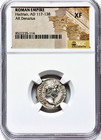 117-138 Ad Hadrian Ancient Roman Silver Ar Denarius Coin Rome Mint Ngc Xf