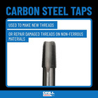 - Pou1nptw drill 1  Carbon Steel Npt Pipe Tap And 1-5 32  High Speed Steel Drill