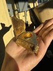 Vintage 1970s Avon Gold Tone Grand Piano Solid Perfume jewelry Holder  empty 