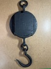 Antique Salter   s Spring Balance Scale 300 Lbs Brass Face Industrial Hook Rare