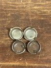 4 Vintage Wooden Furniture Leg Glides Steel Domes Heavy Duty 1 2  Tips  Caps Mcm