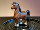 Hagen Renaker Mini Horse Figurine Bay Masterson Fancy Mane White Socks Blaze