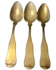 Antique N Harding Boston Ma Coin Silver Six Inch Spoon C 1800s Set Of Three See