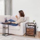 Led Nightstand With Charging Station 2 Drawers Night Stand Black Bedside Table