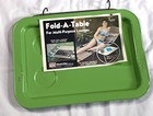 Vintage Marshallan Metal Fold A Table Tray Green Lounger Chair  1217 Snap On