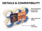 6 Rolls Shipping Packaging Box Packing Sealing Tape 2 Mil 2  X 55 Yard 165ft