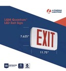 Lithonia Lqm S W 3 R Led Exit Sign Battery Backup 120 277v Emergency Safety